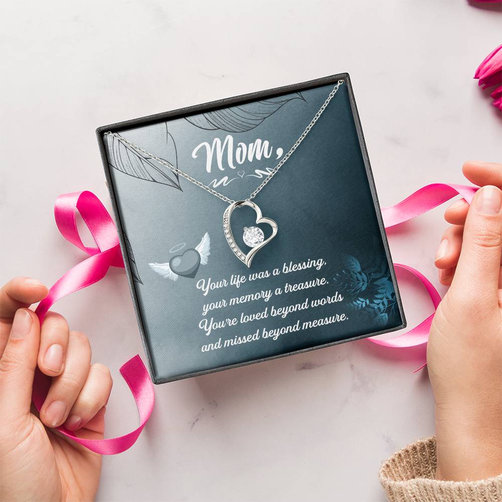 Mom Your Life Was A Blessing - Forever Love Necklace Forever Love Necklace