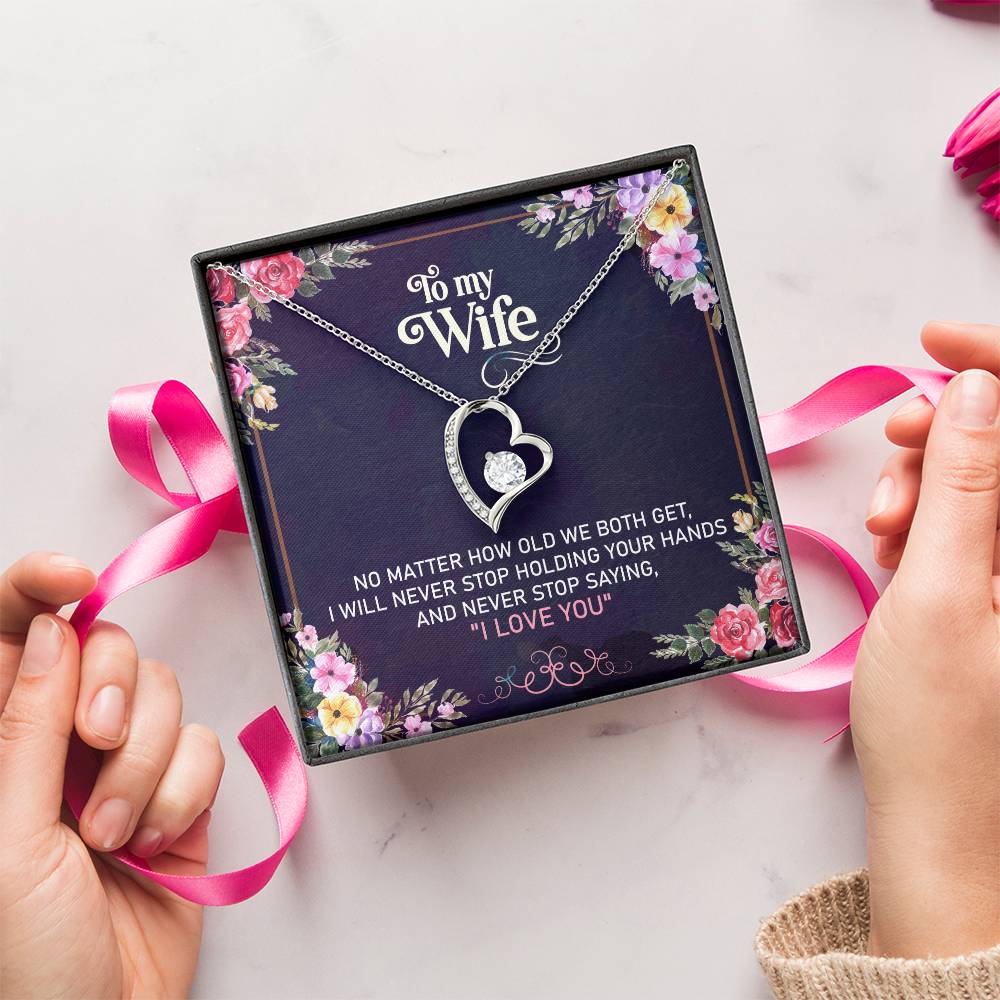 Gift For Wife Necklace With Message Card 1 Forever Love Necklace