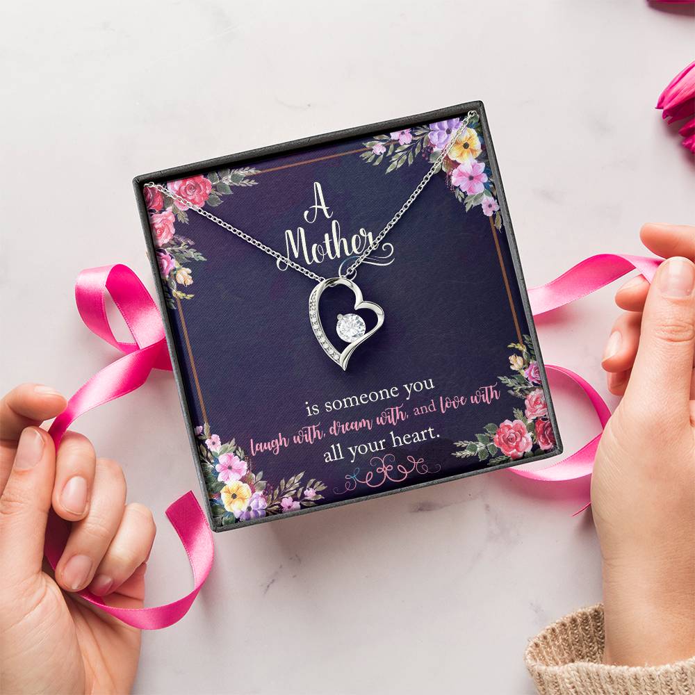 Gift For Mom With Message Card 1 Forever Love Necklace