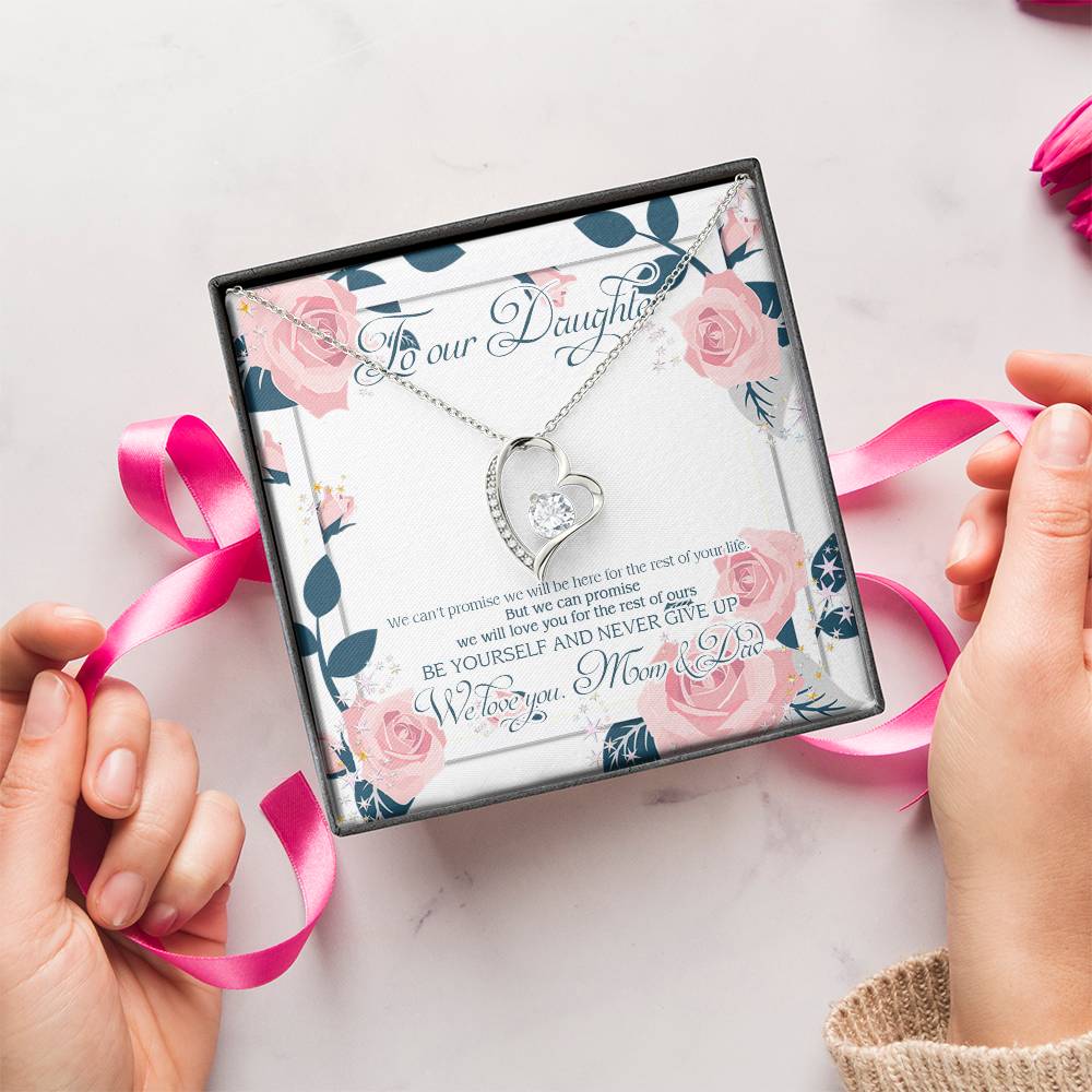 Our Daughter Wedding Gift Daughter Necklace From Mom Daughter Necklace Customize Daughter Necklace Birthday Gift For Daughter Forever Love Necklace