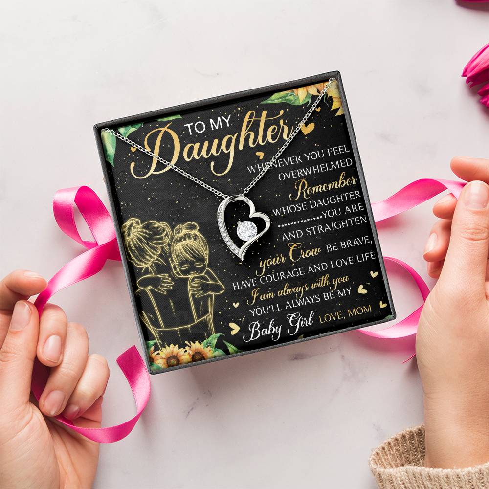 To My Daughter I Love You Mother's Day Daughter Necklace Mother Daughter Jewelry Gift Daughter Wedding Gift Forever Love Necklace