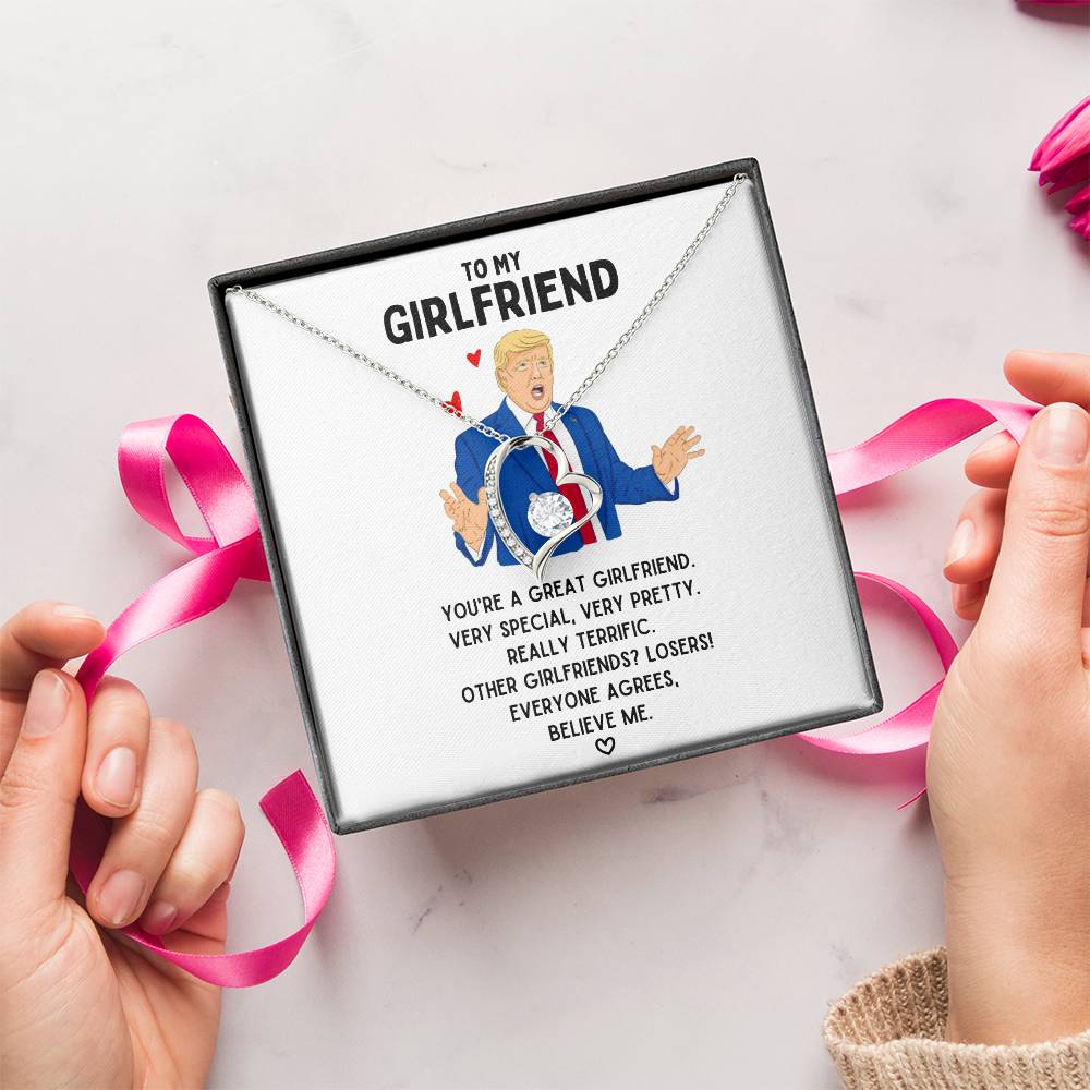 To My Girlfriend You're A Great Girlfriend Necklace 1 Forever Love Necklace