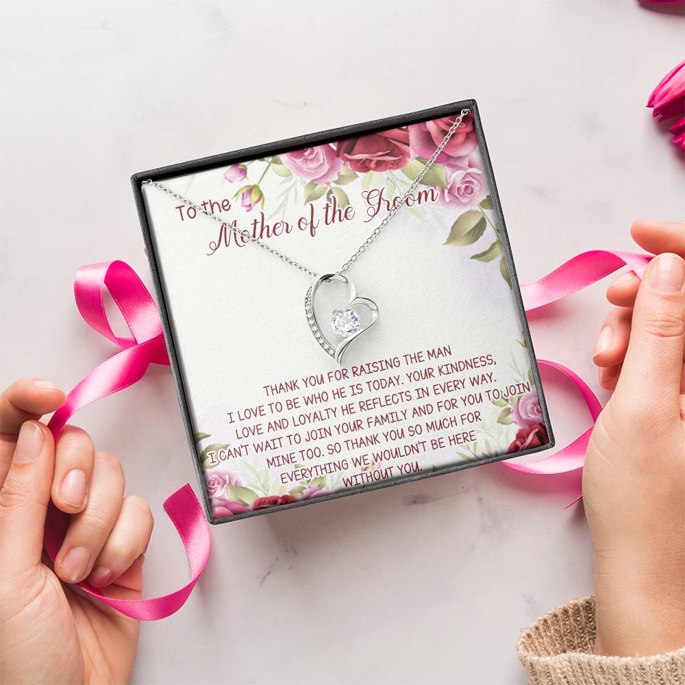 Mother Of The Groom Necklace Mother Of The Groom Jewelry Box Mother In Law Wedding Gift Mother In Law Forever Love Necklace Wedding Gifts Forever Love Necklace