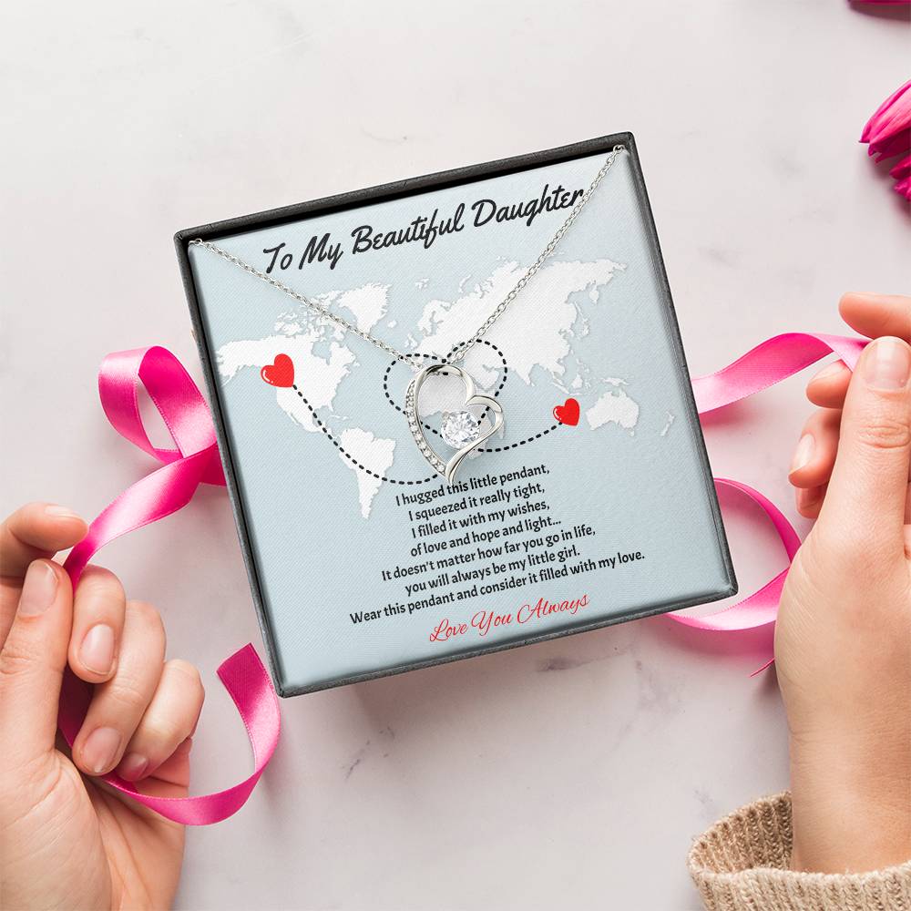 To My Beautiful Daughter Straighten Your Crown Necklace Mom Daughter Necklace Daughter Birthday Gift Daughter Graduation Gift Forever Love Necklace