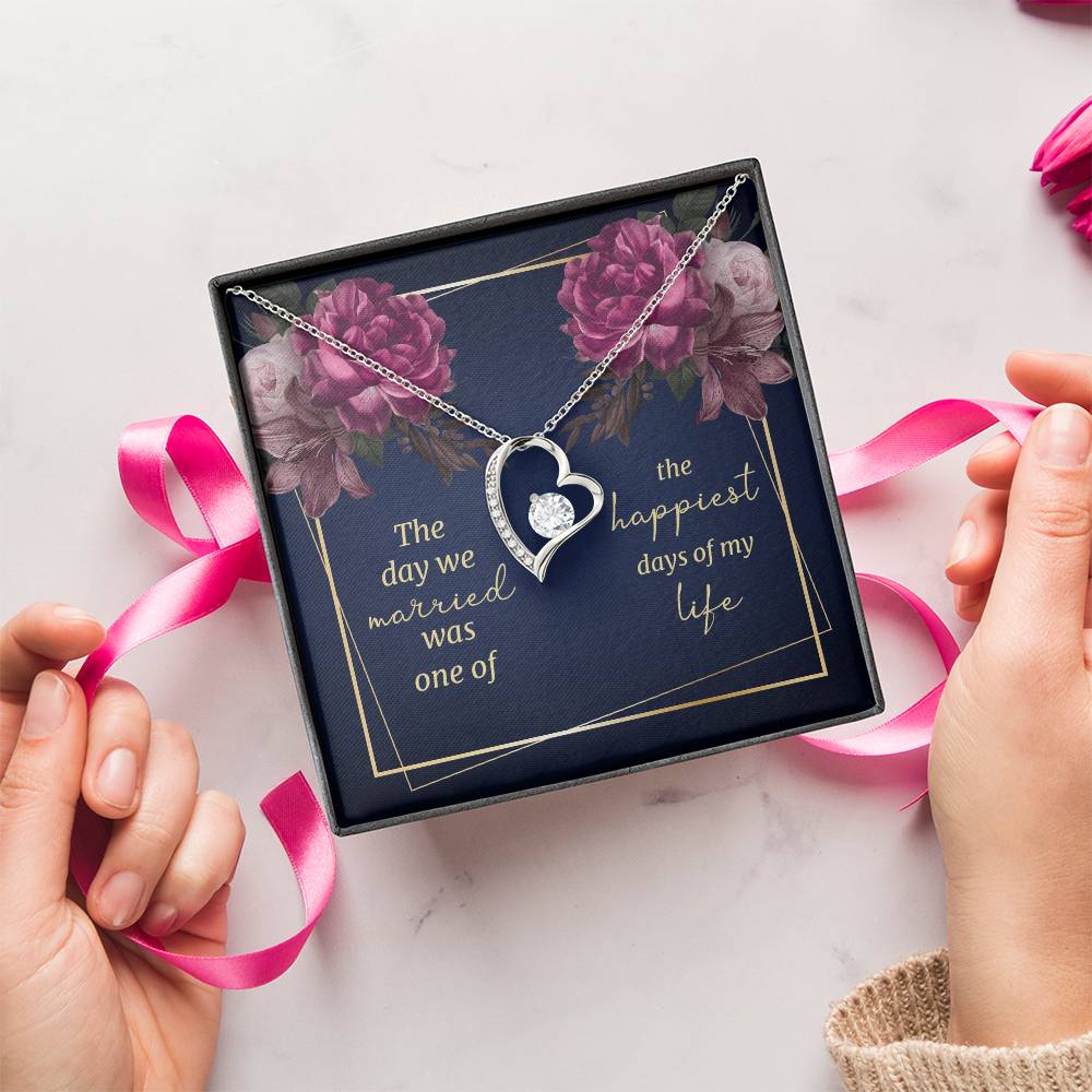 The Day We Married Gift For Wife Forever Love Necklace