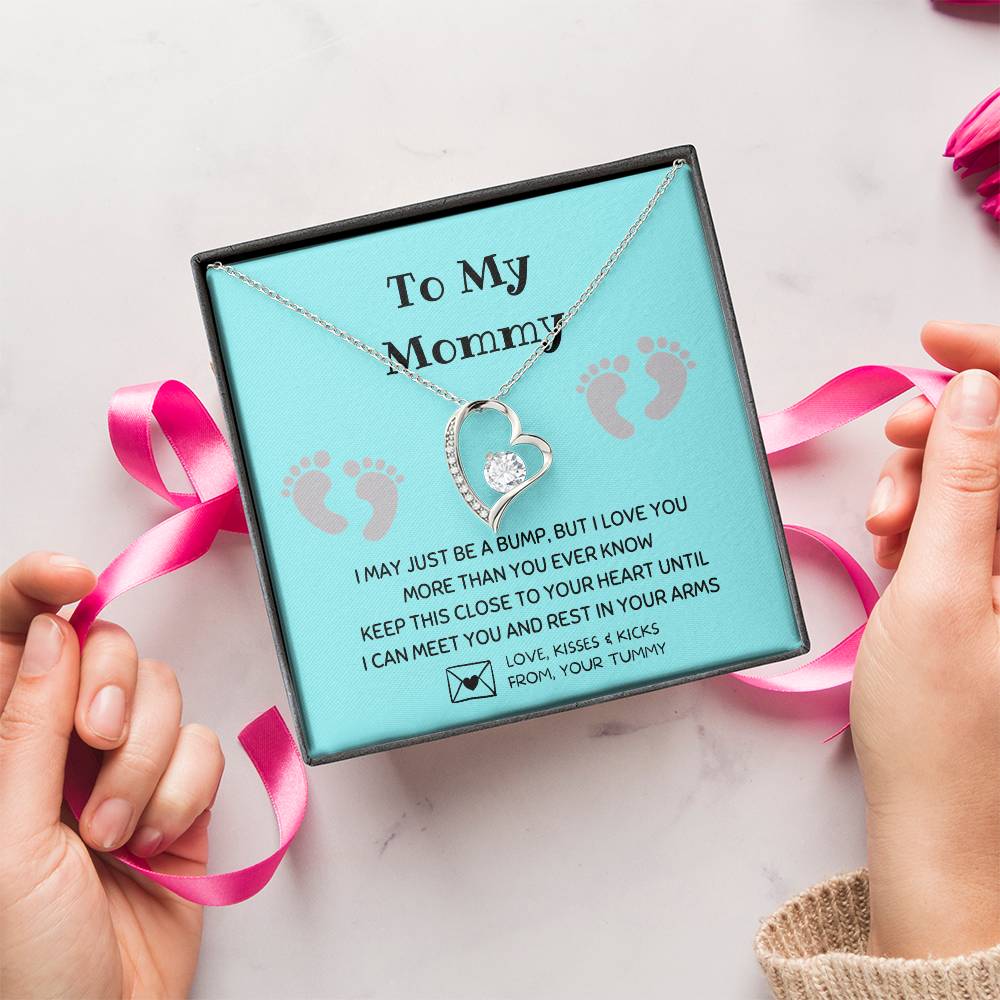 To My Mommy Blue Forever Heart 1 Forever Love Necklace