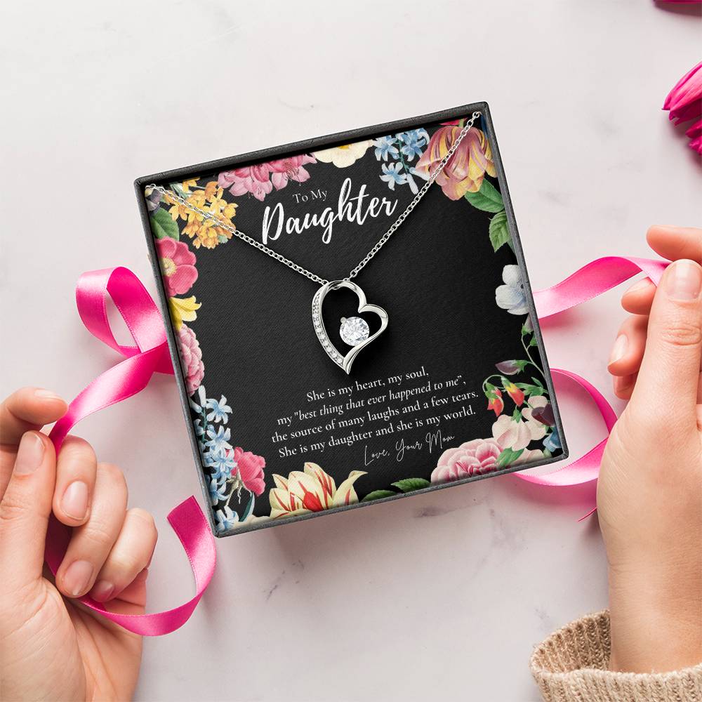 Daughter Gift To My Daughter Necklace From Mom To My Daughter Necklace Gift For Daughter From Mom Forever Love Necklace