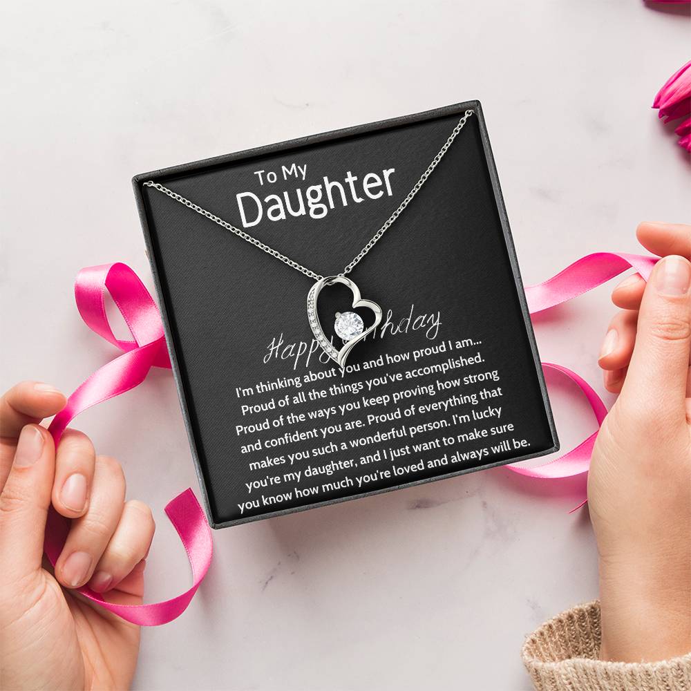 To My Daughter Beautiful Chapters Forever Love Necklace Daughter Necklace Gift For Daughter Xmas Christmas Daughter Gift From Mom 5 Forever Love Necklace