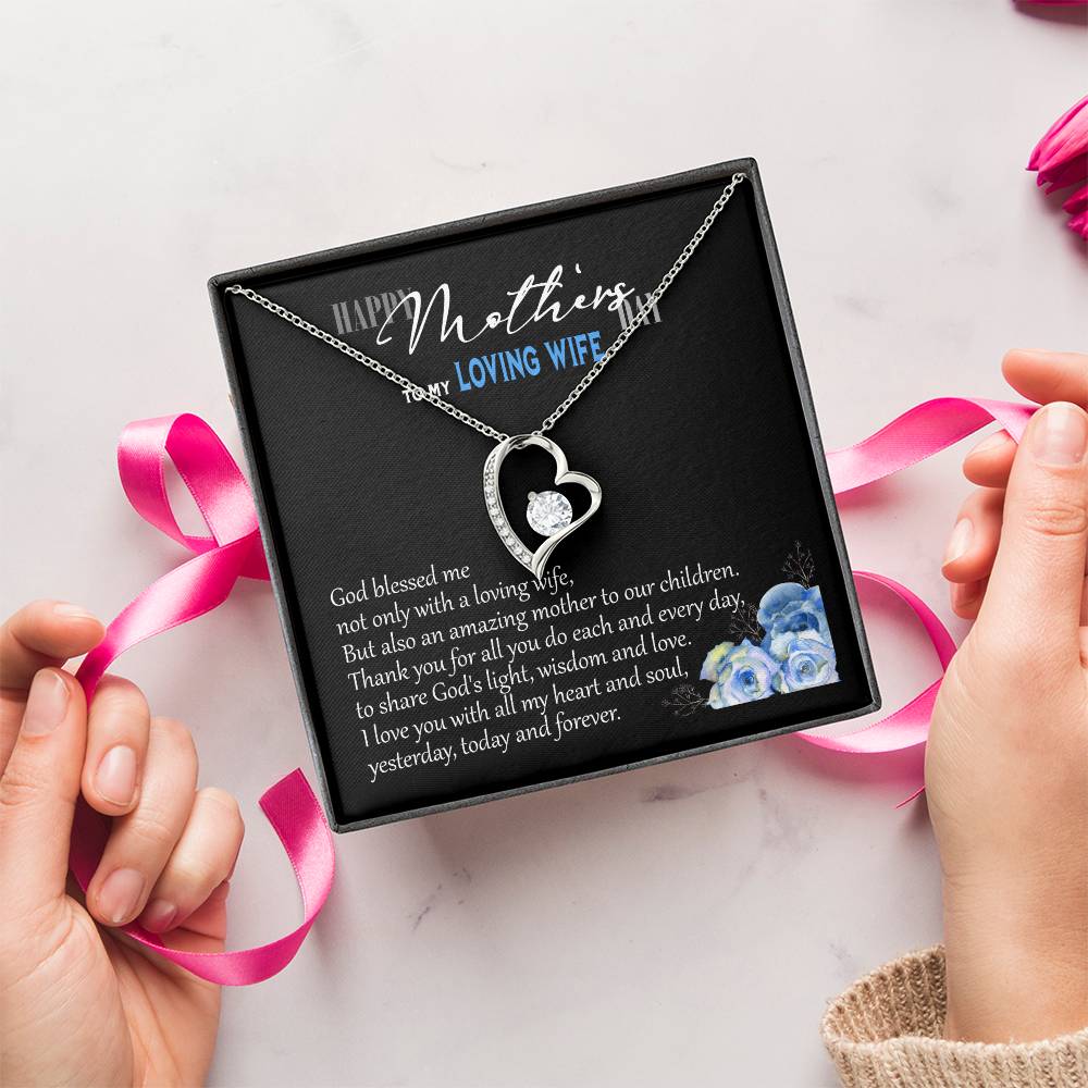Happy Mothers Day Gift For Wife Mothers Day Necklace Mothers Day Gift From Husband Wife Gift For Mothers Day Husband To Wife Mothers Forever Love Necklace