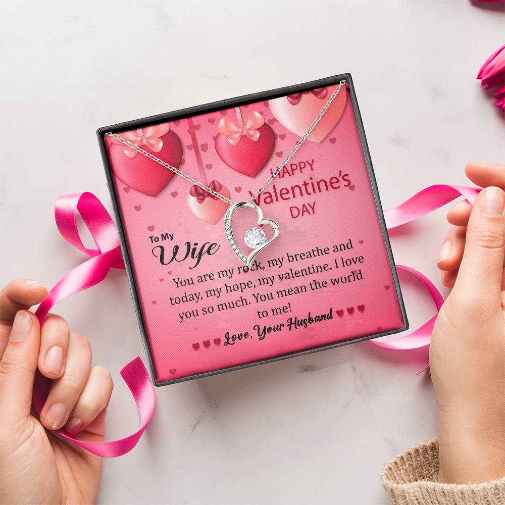 Valentine’s Day Gift For Wife Romantic Gifts For Wife Happy Valentine's Day Forever Love Necklace