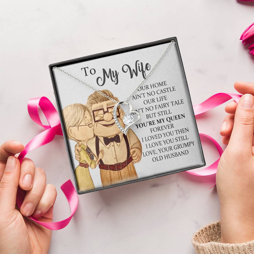 To My Wife Mother's Day Gift From Husband Romantic Valentines Gift For Wife Valentine's Day For Wife Forever Love Necklace