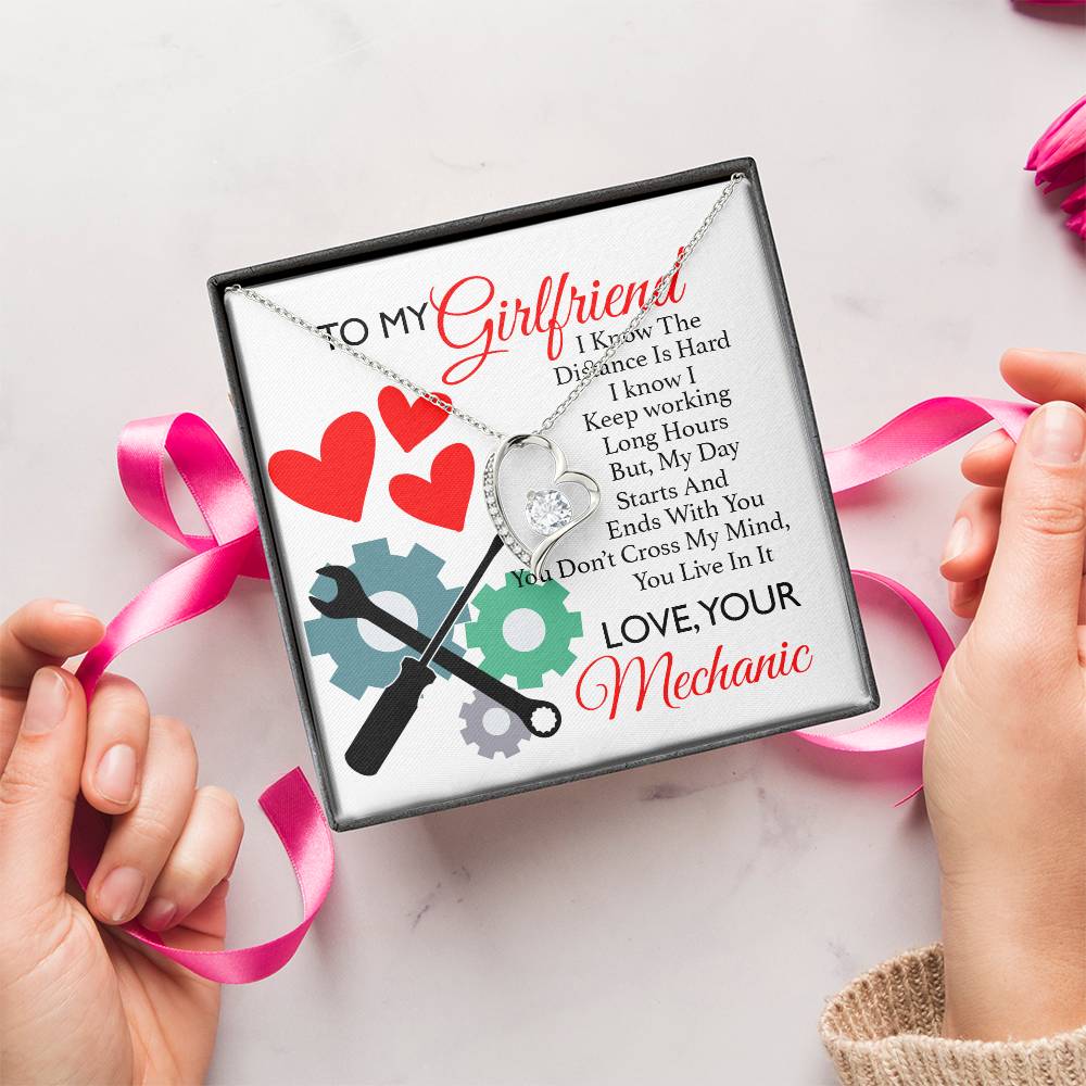 To My Girlfriend I Know The Distance Is Hard 1 Forever Love Necklace