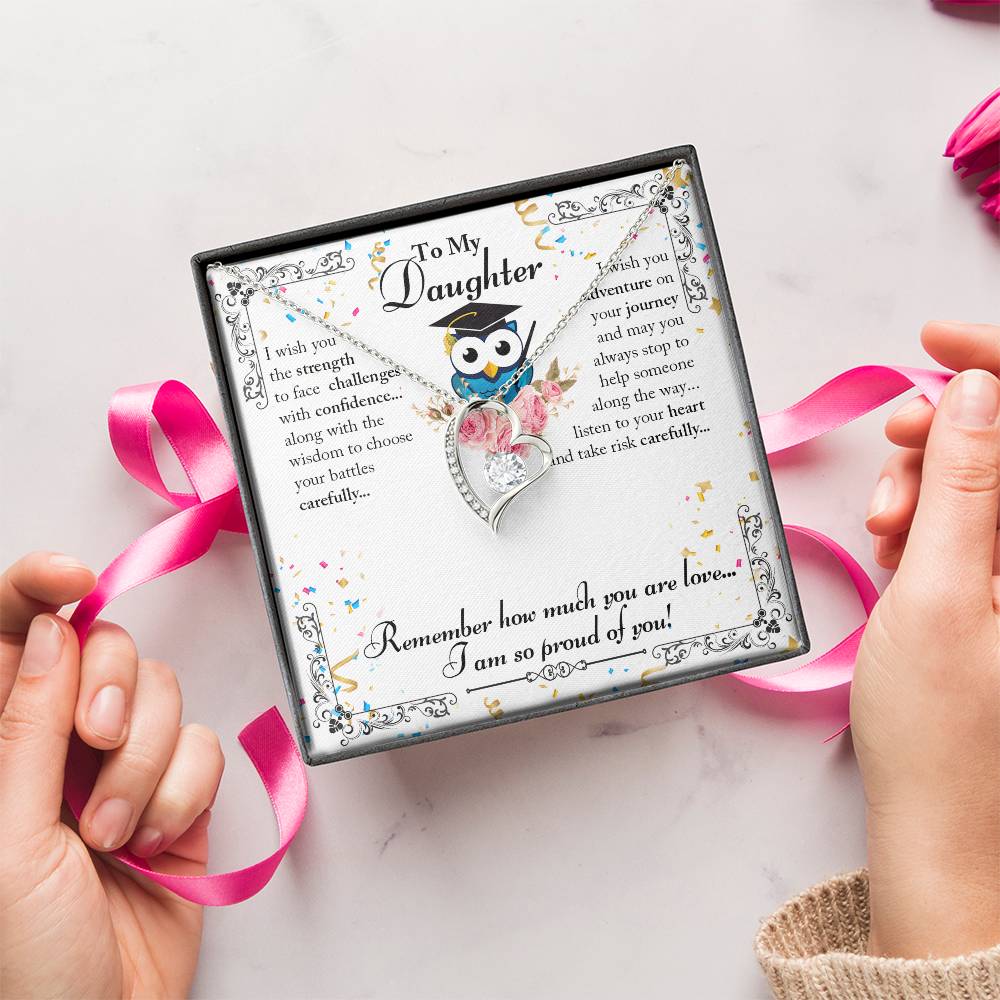 To My Daughter Owl Graduation Forever Necklace 1 Forever Love Necklace