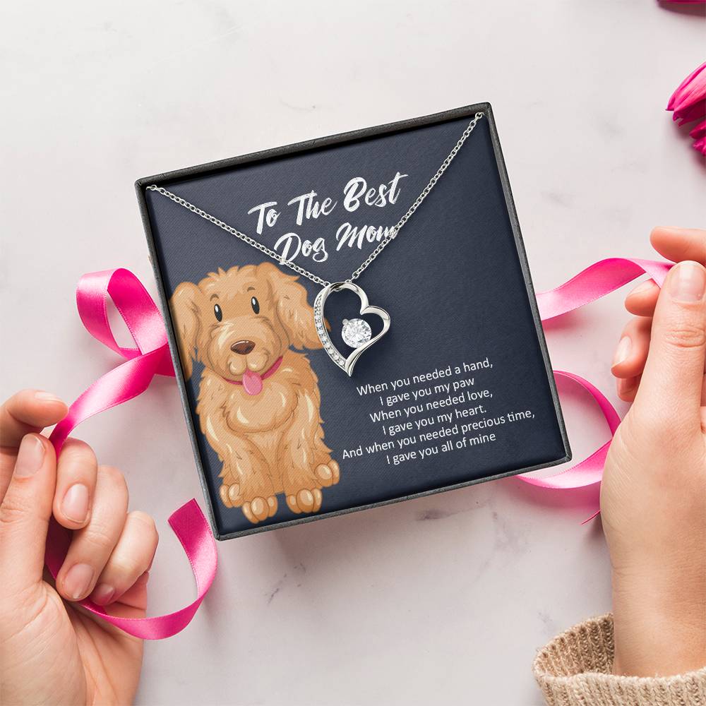 To The Best Dog Mom 1 Forever Love Necklace