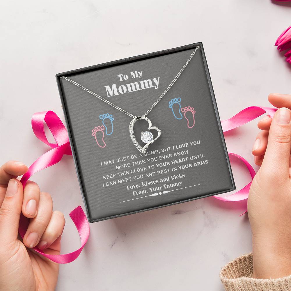 Mummy To Be Necklace Gift New Mum Gift To My Mummy Gift From Unborn Baby New Mom Gift From Husband Baby Bump Gift New Mommy Gift Idea Forever Love Necklace