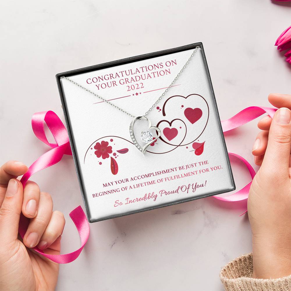 Class Of 2022 Gift Necklace For Daughter Graduation Necklace For Granddaughter Graduation Gifts For Her Forever Love Necklace