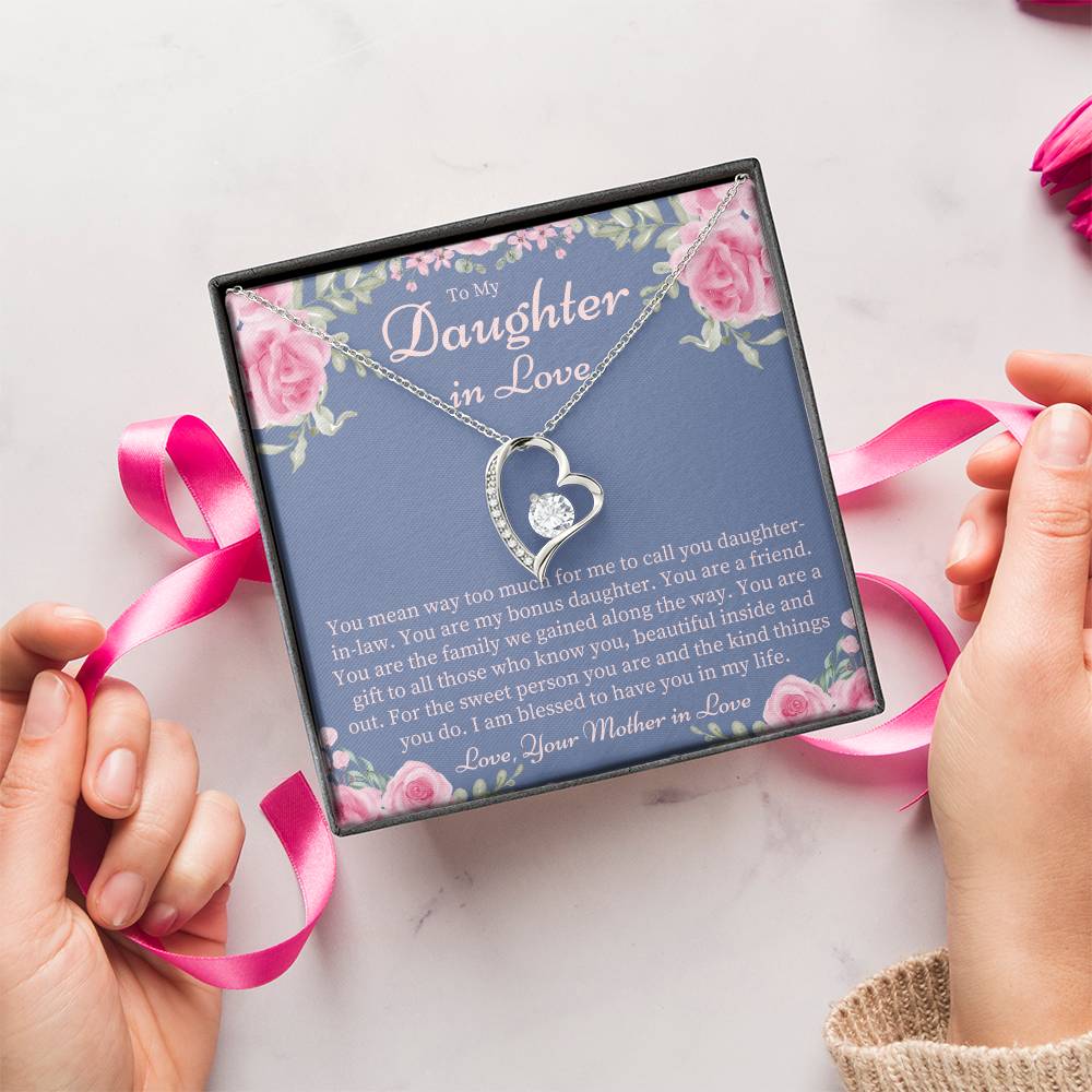 Daughter In Law Gift From Mother In Law Daughter In Law Birthday Gift Daughter In Love Best Daughter In Law Gift Jewelry Forever Love Necklace