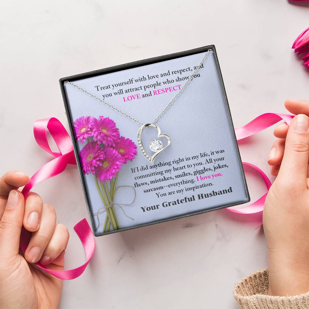 To My Wife Necklace Valentines Day Wedding Anniversary Birthday Romantic Sentimental Gift For Wife Alluring Necklace Forever Love Necklace