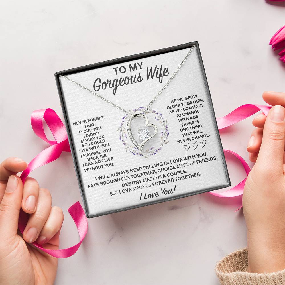 Wf006 Forever Love Necklace Gift For Wife Forever Love Necklace