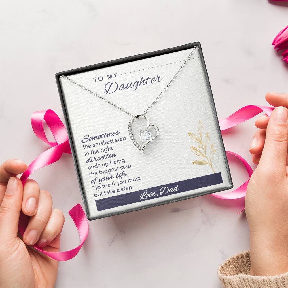 To My Daughter Necklace Gift For Daughter Customize Necklace Gift For Daughter Dad To Daughter Necklace Forever Love Necklace