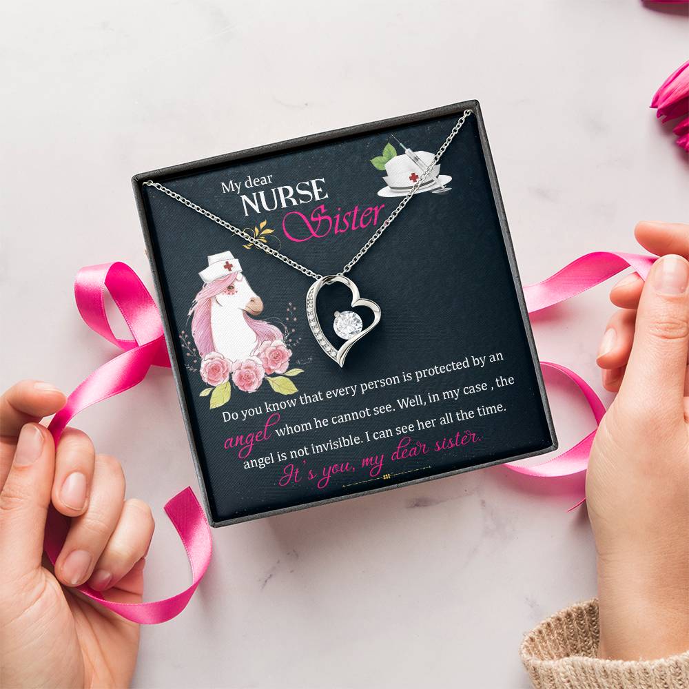 My Dear Nurse Sister The Angel Is Not Invisible Forever Love Necklace