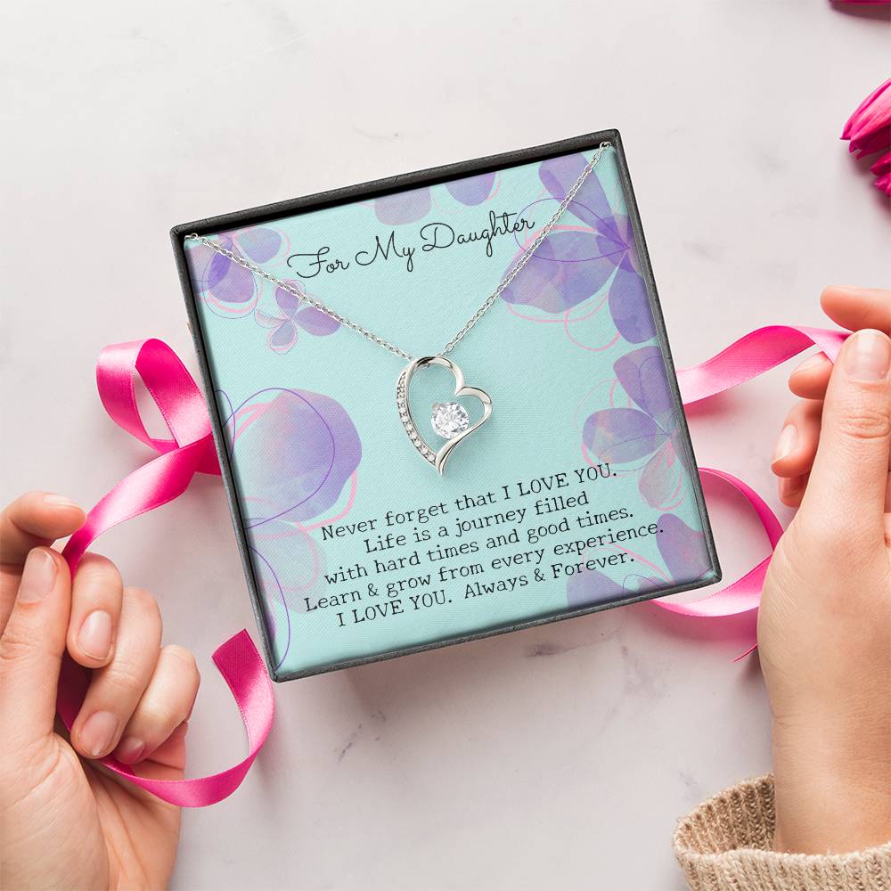 Gift For My Daughter Necklace Never Forget That I Love You Gift For Daughter Birthday Gift Wedding Necklace Graduation Gift Grown Up Daughter Forever Love Necklace