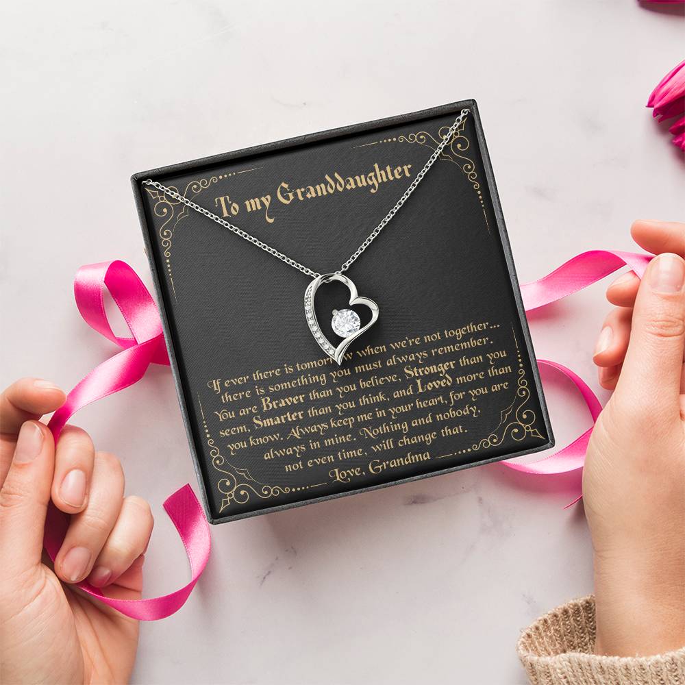 Love To My Granddaughter Gift From Grandmother Grandma And Granddaughter Necklace Granddaughter Christmas Gift Granddaughter Forever Love Necklace