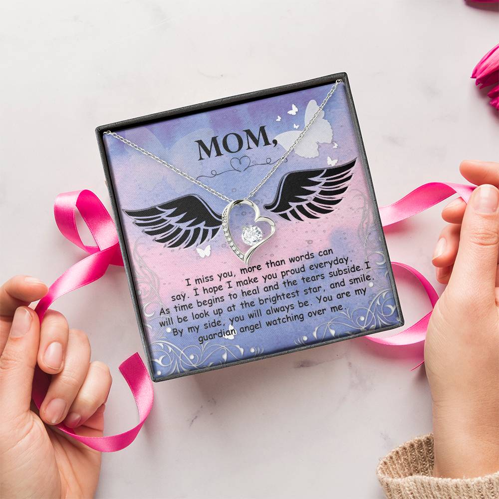 Mom - I Miss You More Than Words Can Say - Forever Love Necklace Forever Love Necklace