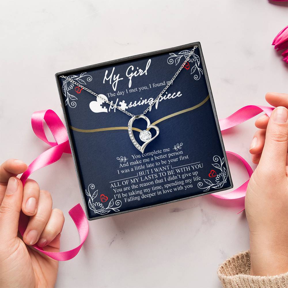 My Girl The Day I Met You I Found My Missing Piece... 1 Forever Love Necklace