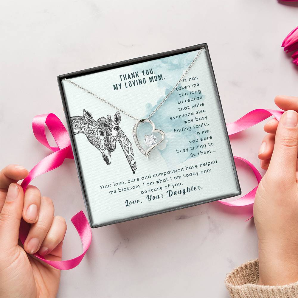 To My Mom Mother Necklace Gift For Mother Xmas Christmas Customize Gift To My Mom 5 1 Forever Love Necklace