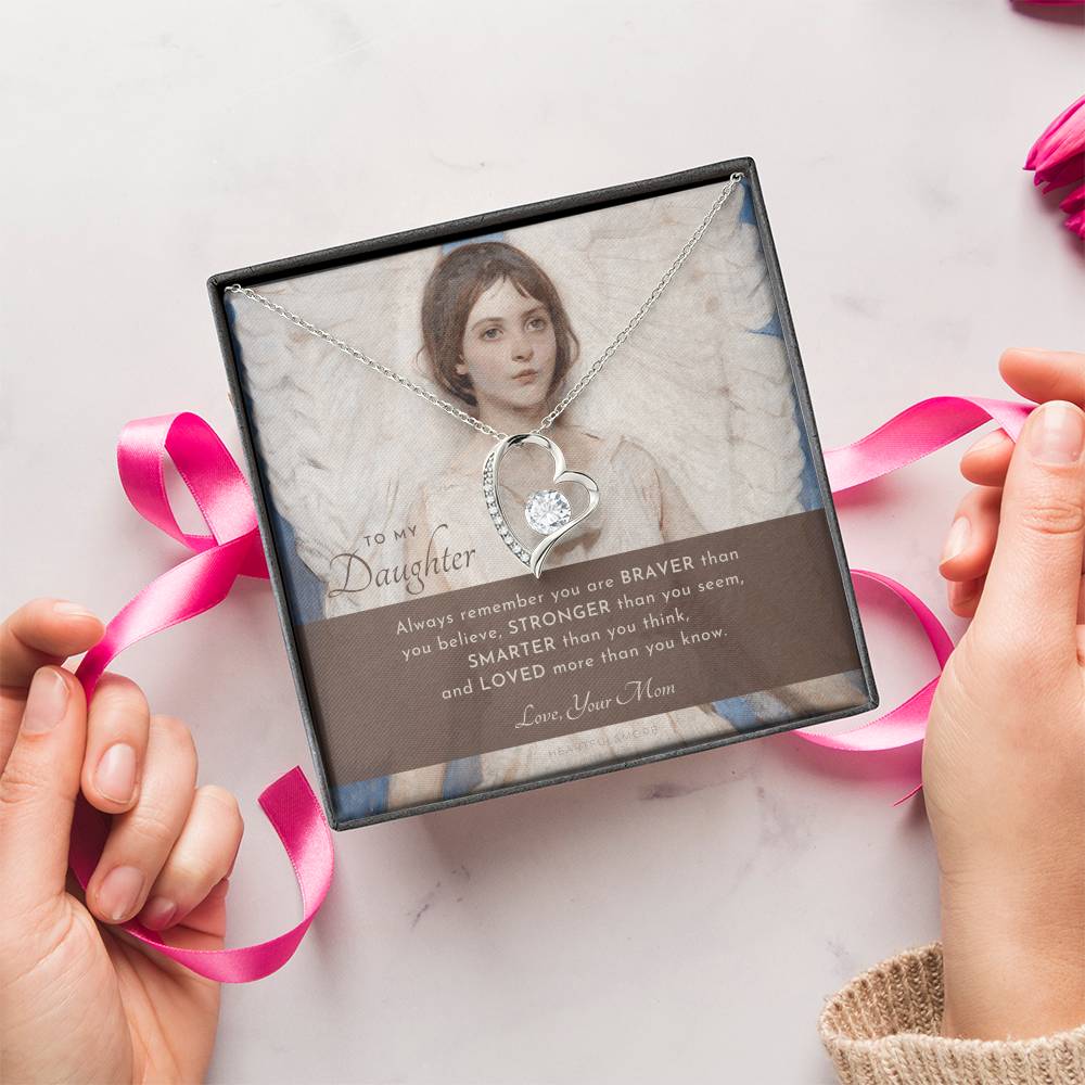To My Daughter Always Remember Gift For Daughter From Mom Daughter Birthday Graduation Christmas Present Forever Love Necklace