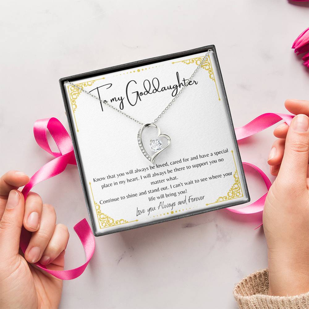 To My Goddaughter 2 1 Forever Love Necklace