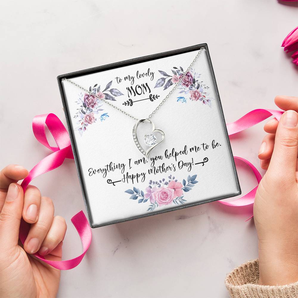 Mom Gifts Gift From Bride To Mother To My Lovely Mom On Me Wedding Day Necklace Forever Love Necklace