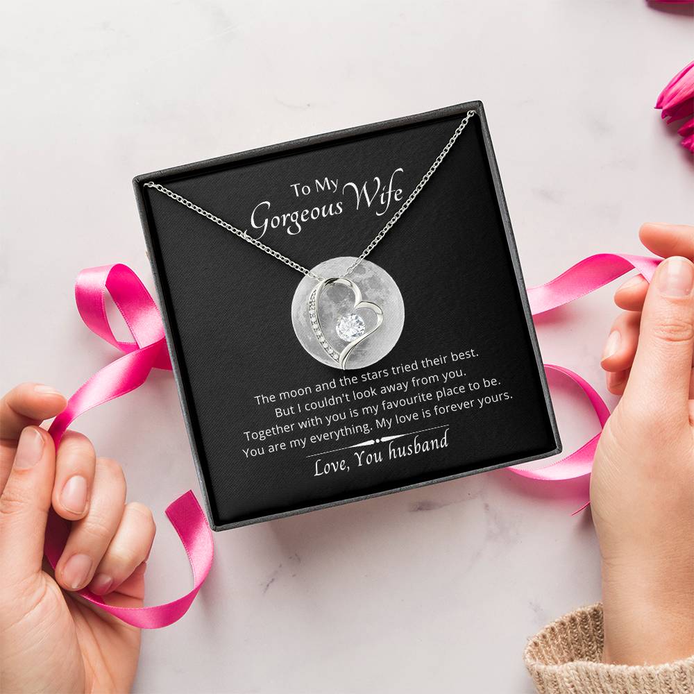 To My Wife You Are My Everything Necklace. 14k White Gold18k Yellow Gold Finish. 1 Forever Love Necklace