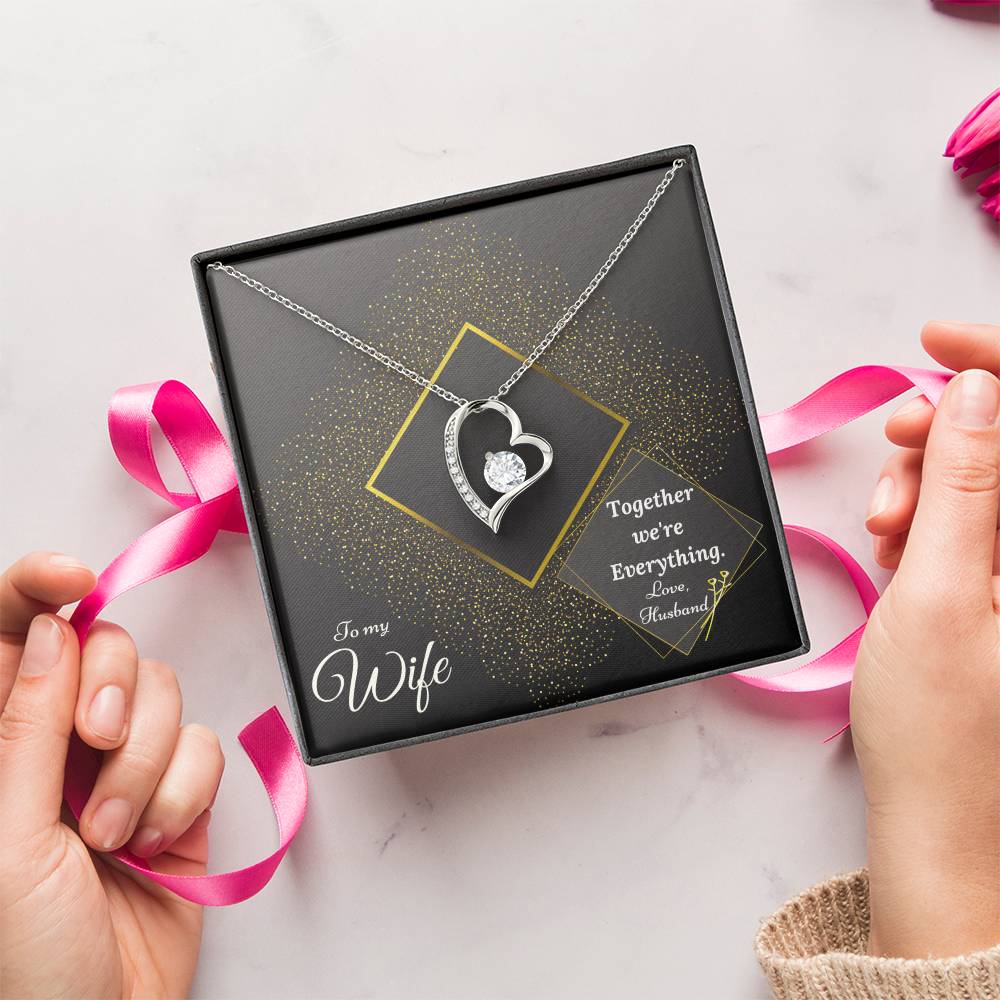 Forever Love Necklace Luxury Gold & Together We're Collection Gift For Wife From Husband 1 Forever Love Necklace