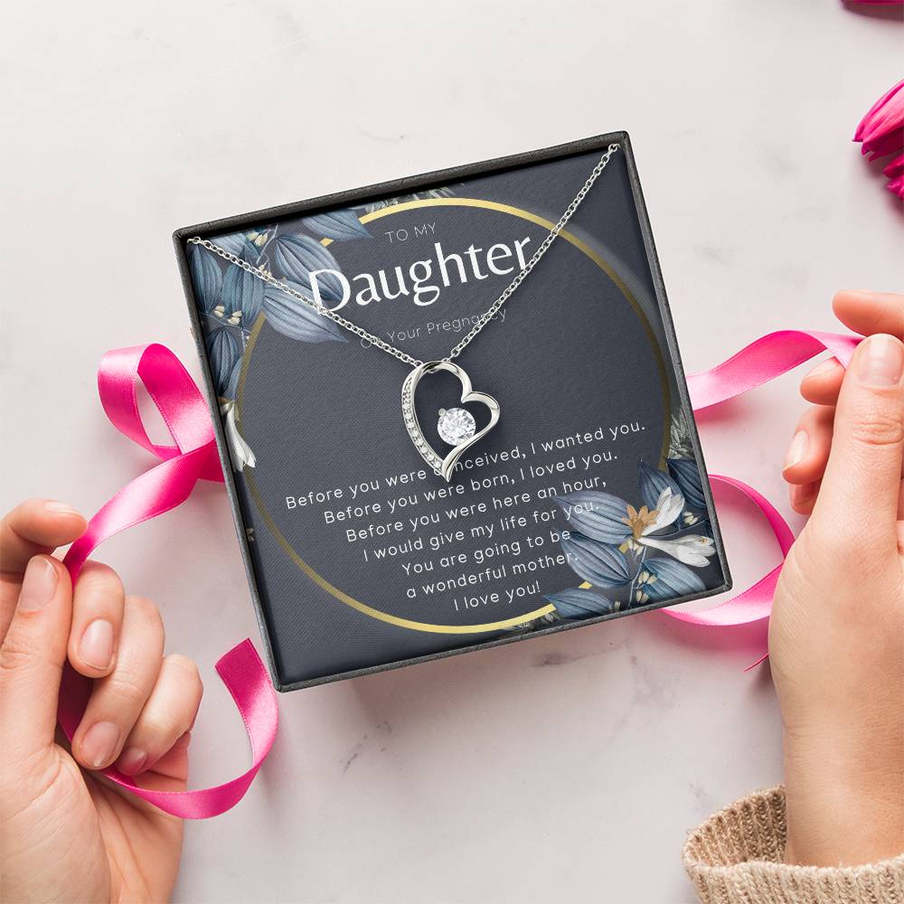 Baby Shower Gift Mom To Be Gift Expecting Mom Gift Pregnant Daughter Gift From Mom Pregnancy Gift For Daughter Pregnancy Gift For Daughter Forever Love Necklace