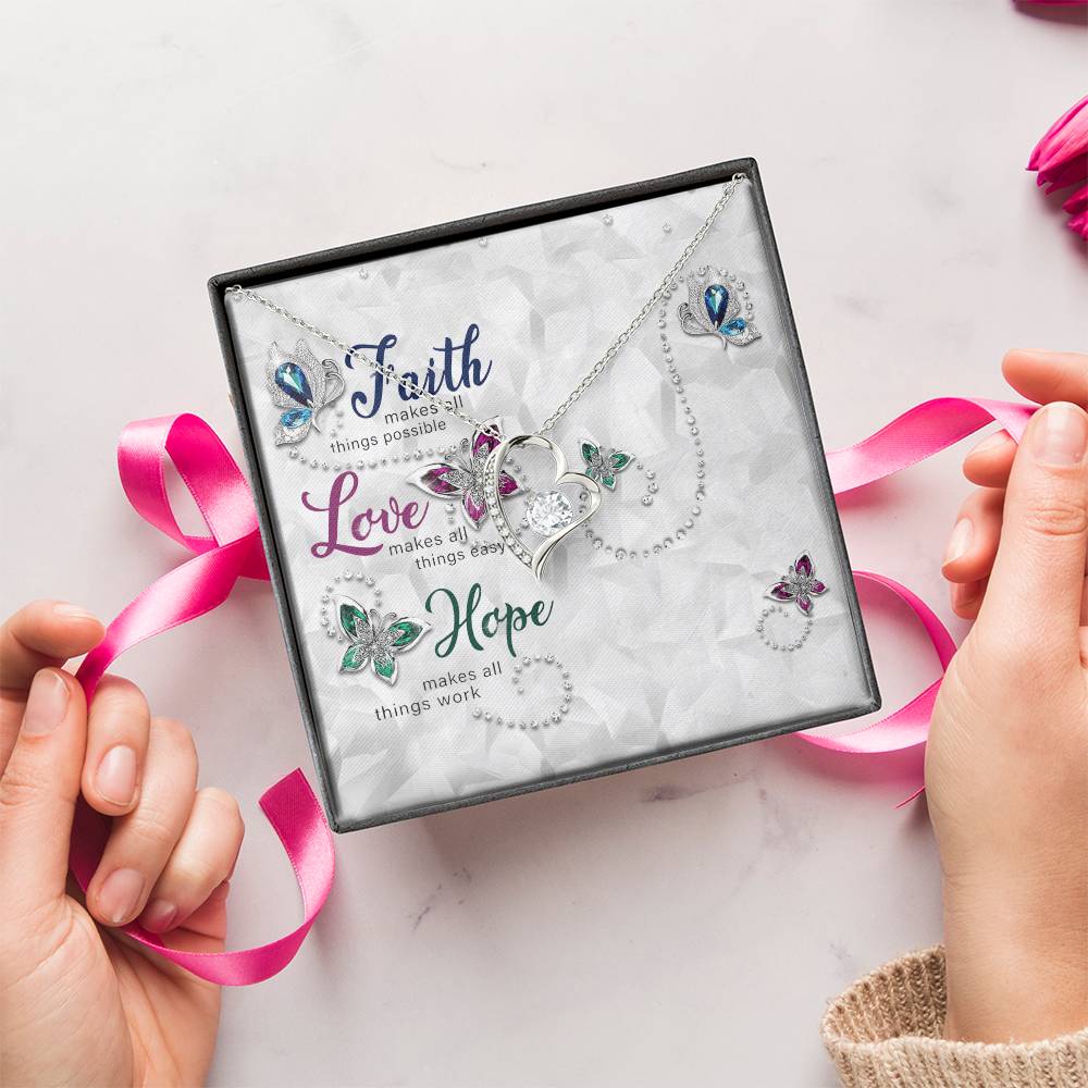 Butterfly Faith Customize Forever Love Necklace