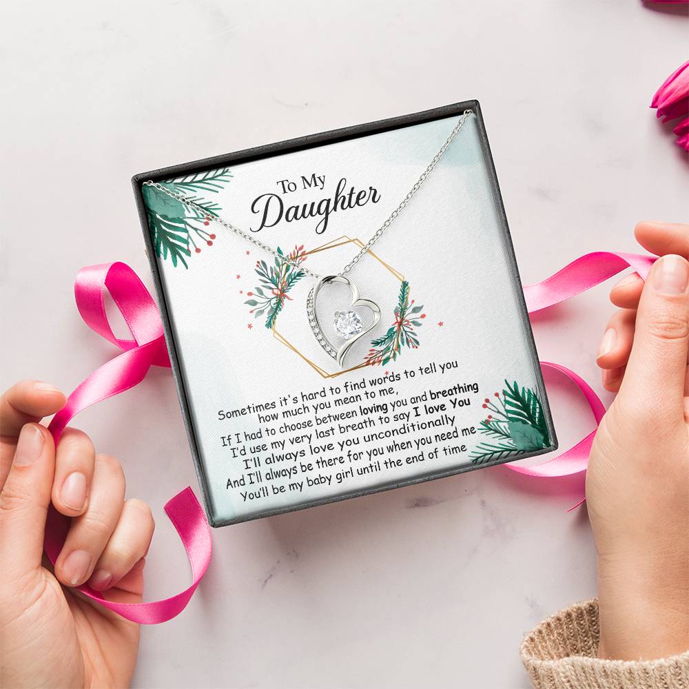 Mother To Daughter Necklace 'sometimes It's Hard To Find Words...' 1 Forever Love Necklace