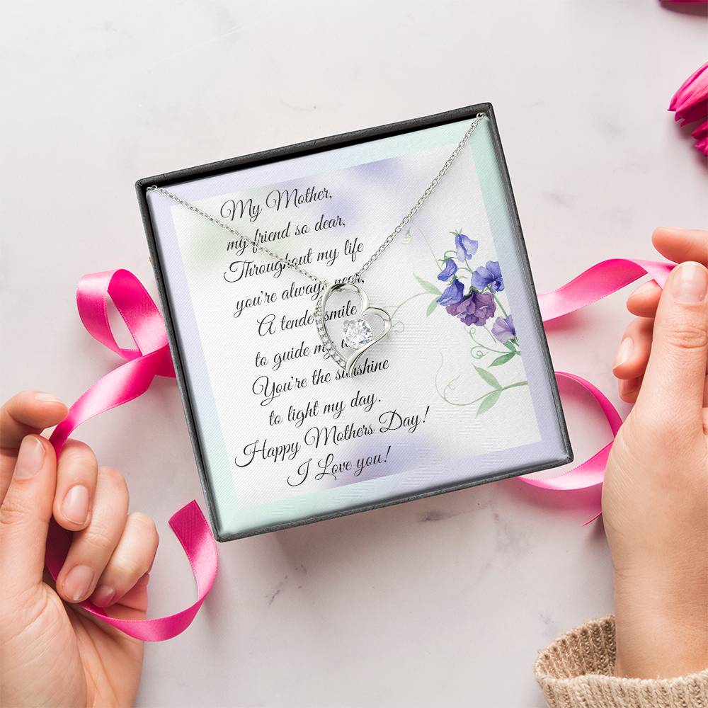 Mother's Day And Message Card 1 Forever Love Necklace