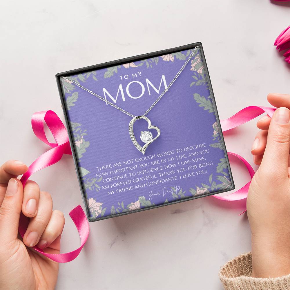 To My Mom Necklace Mom Gift Mother’s Day Gift Birthday Gift For Mom Gift From Daughter For Mom Necklace For Mom Gift For Forever Love Necklace