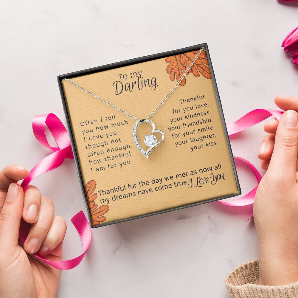 Thanksgiving Gift For Wife Sentimental Gift For Her Jewelry Forever Love Necklace