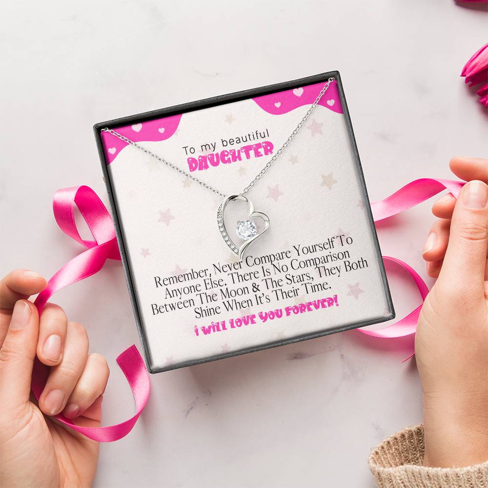 To My Beautiful Daughter The Perfect Gift For Your Daughter A Prayer For My Daughter Mother To Daughter Birthday Gift Forever Love Necklace