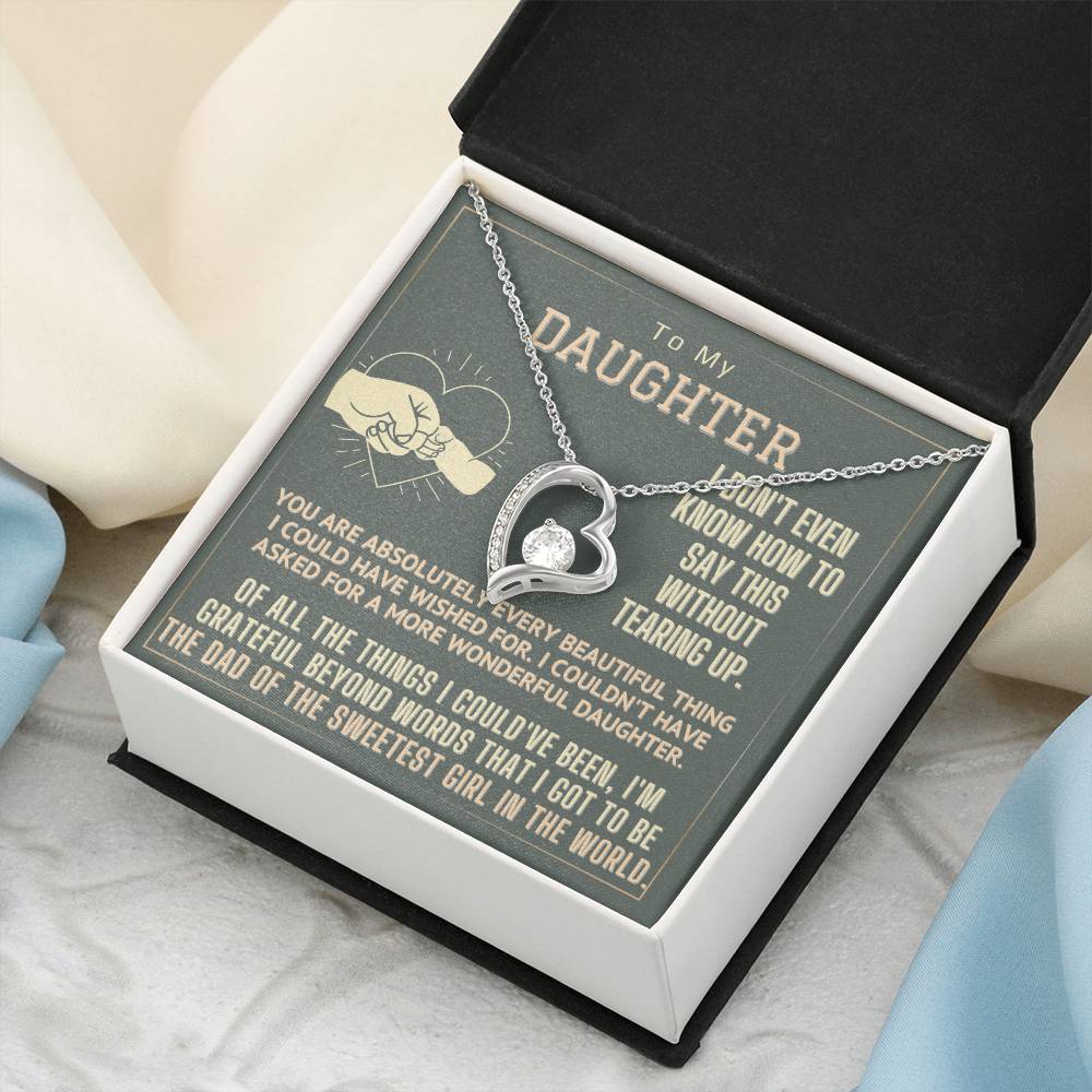 To My Daughter Gift Necklace Gift From Dad Dad To Daughter Gift Birthday Gift For Daughter From Dad Forever Love Necklace