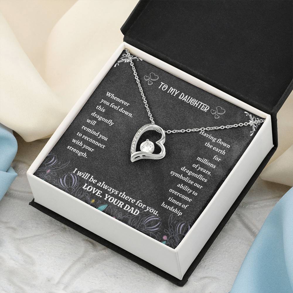 To My Daughter - I Will Always Be There For You Love Your Dad Father Daygift For Daughter - Father Daughter Necklace Father To Daughter Birthday Gift