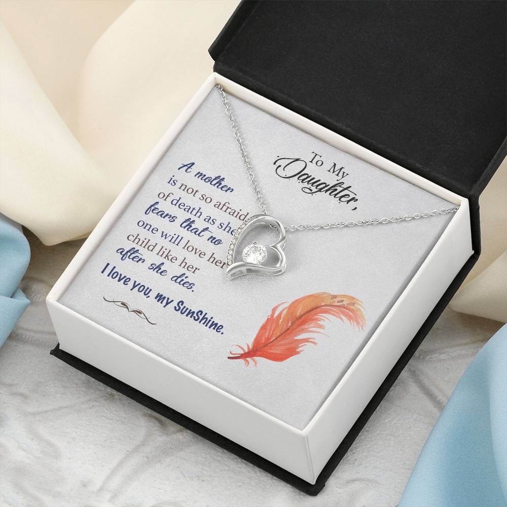 Forever Loved To My Daughter Pendant Necklace Gift Jewelry Necklace From Daughter Anniversary Daughter Mother Necklace Daughter Gift Forever Love Necklace