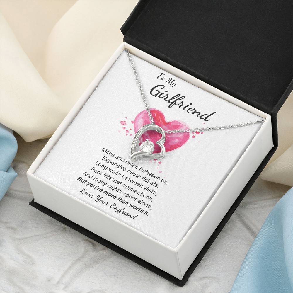 To My Girlfriend You’re Worth It Forever Love Necklace