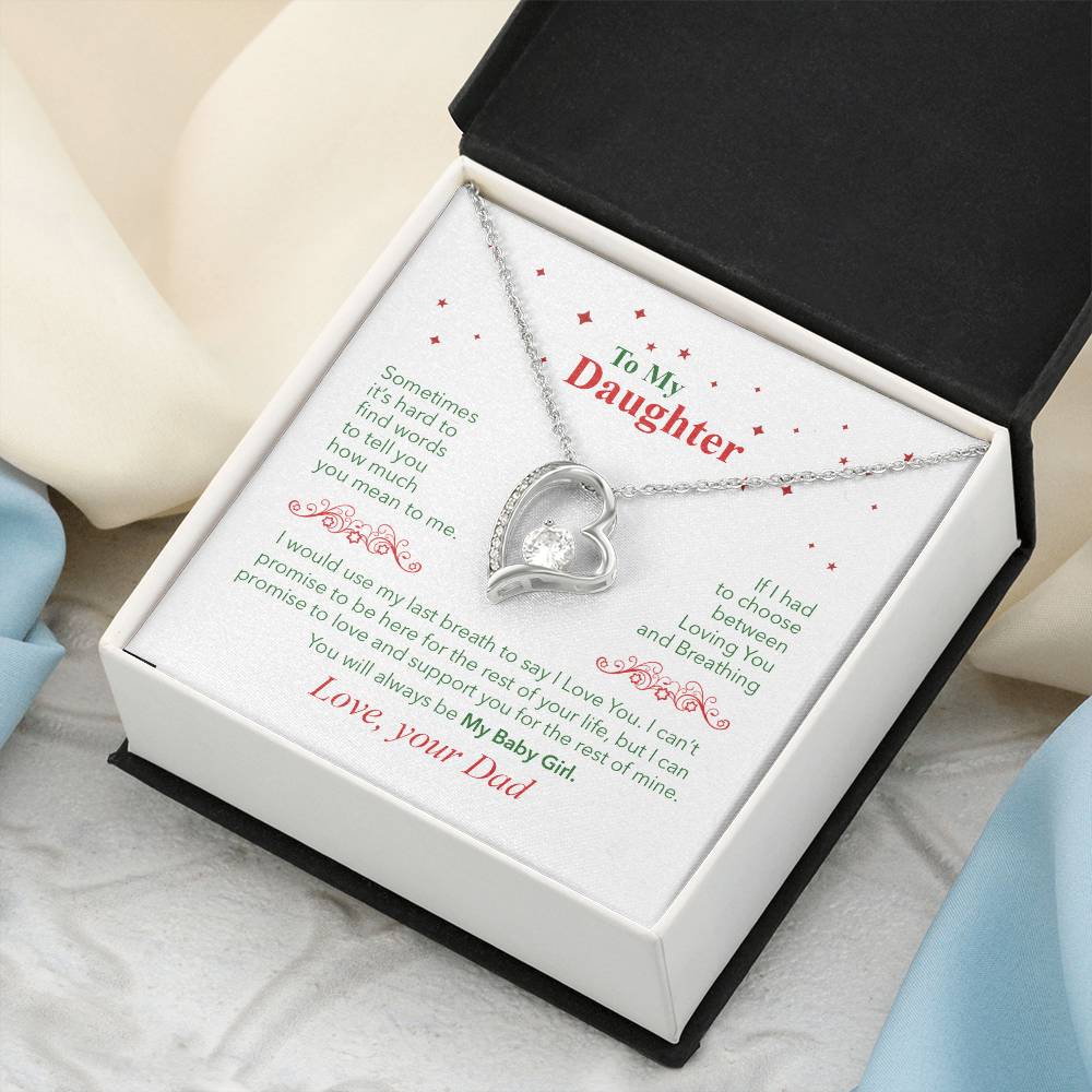 To My Daughters Forever Love Necklace