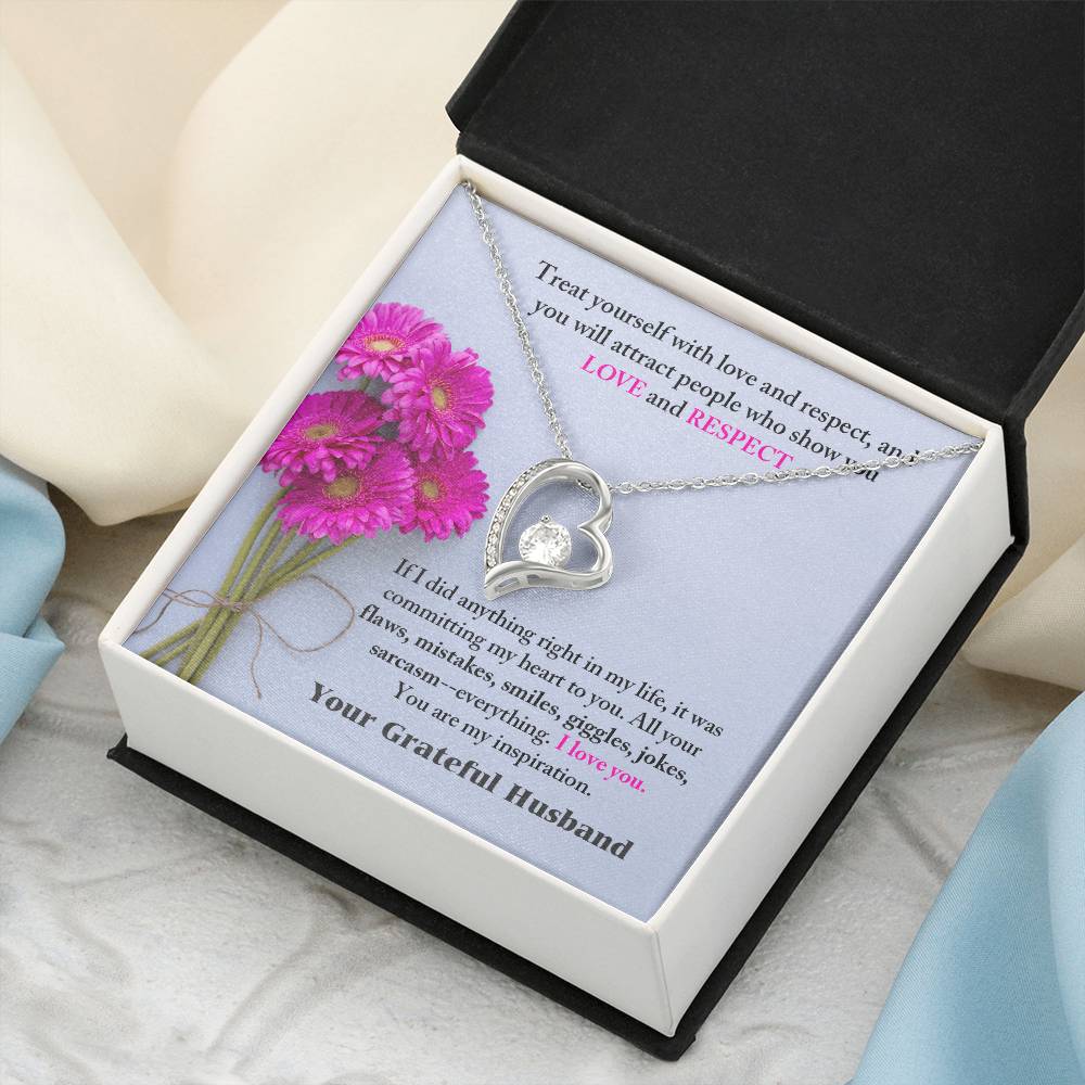 To My Wife Necklace Valentines Day Wedding Anniversary Birthday Romantic Sentimental Gift For Wife Alluring Necklace Forever Love Necklace