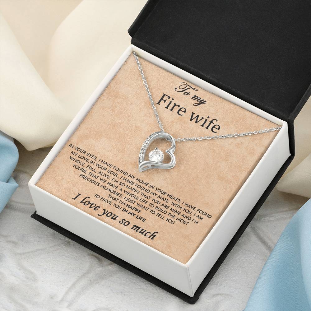 To My Fire Wife Forever Love Necklace