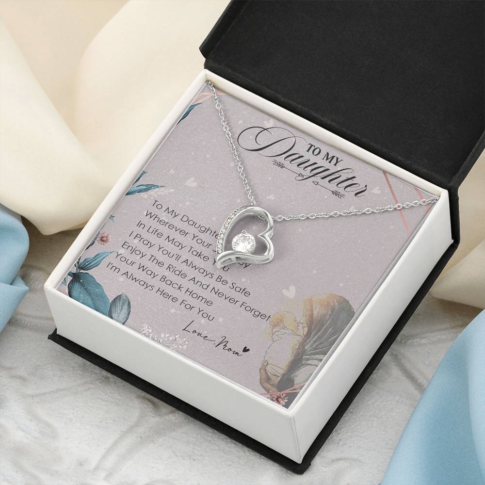 To My Daughter I'll Always Be With You.. Dad Birthday Gift To Daughter From Dad Daughter Necklace Forever Love Necklace